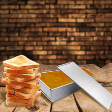 Load image into Gallery viewer, FineDecor Premium Big Nonstick Aluminium Steel Bread Mould/Loaf Pan/Bread Pan/Toast Mould/Bread Tin with Cover Bakeware (Silver) for 750 gm, FD 3311