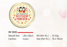Load image into Gallery viewer, Foodecor Best Friend Forever Decorative Transfer Mould (Pack of 2) - BV 3245