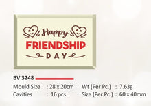 Load image into Gallery viewer, Foodecor Happy Friendship Day Decorative Transfer Mould (Pack of 2) - BV 3248
