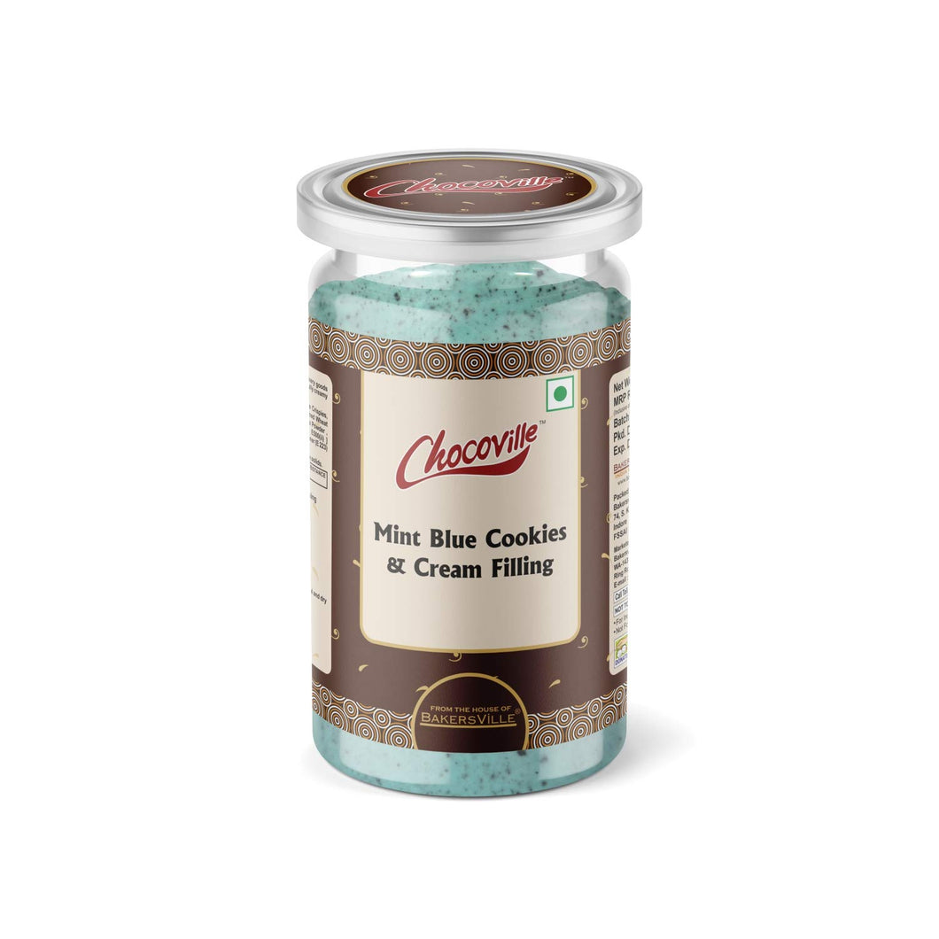 Chocoville Mint Blue Cookies and Cream Filling, 200g