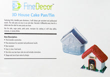 Load image into Gallery viewer, FINEDECOR FD2101 3D House Shape Cake Pan/Tin
