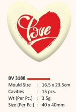 Load image into Gallery viewer, Foodecor Heart Shape Decorative Transfer Mould (Pack of 2)- BV 3188