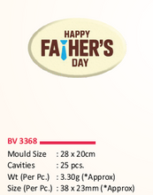 Load image into Gallery viewer, Foodecor Father's Day Decorative Transfer Mould (Pack of 2) - BV 3368