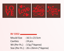 Load image into Gallery viewer, Foodecor Valentine Love Theme Decorative Transfer Mould (Pack of 2)- BV 3352