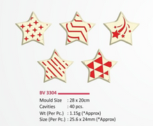 Load image into Gallery viewer, Foodecor Star Shape Decorative Transfer Mould (Pack of 2)- BV 3304