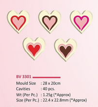 Load image into Gallery viewer, Foodecor Heart Shape Design Decorative Transfer Mould (Pack of 2)- BV 3301