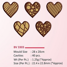 Load image into Gallery viewer, Foodecor Heart Shape Design Decorative Transfer Mould (Pack of 2)- BV 3303