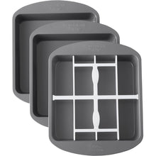 Load image into Gallery viewer, Wilton Square Checkerboard Cake Pan Set, (8”x8”x1.5”)