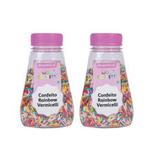 Load image into Gallery viewer, Wow Confetti™ Confeito Rainbow Vermicelli (Sprinkles), 100g (Pack of 2)