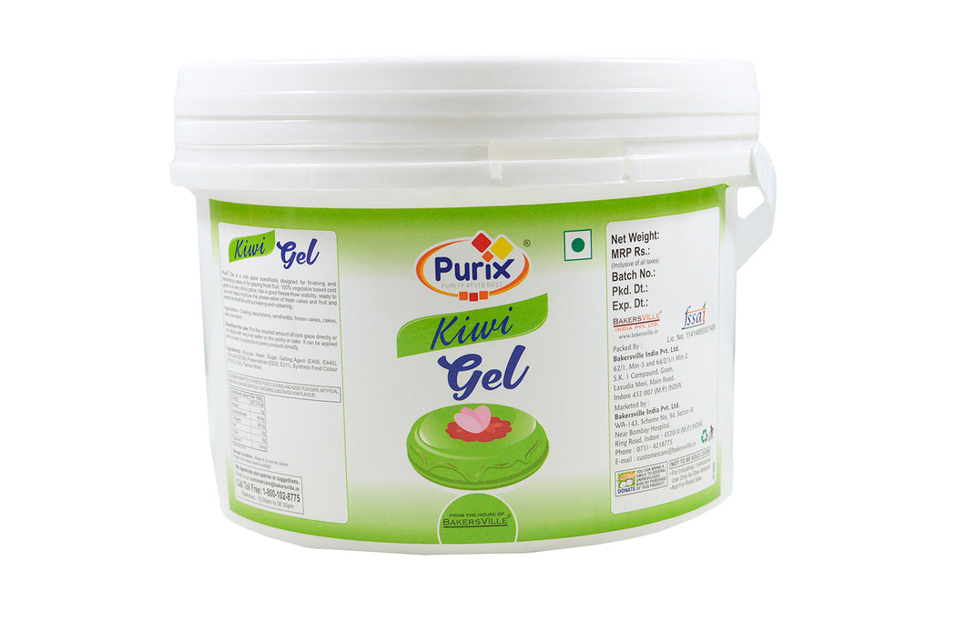 Purix Kiwi Gel Cold Glaze, 2.5 Kg (Ready to Use)