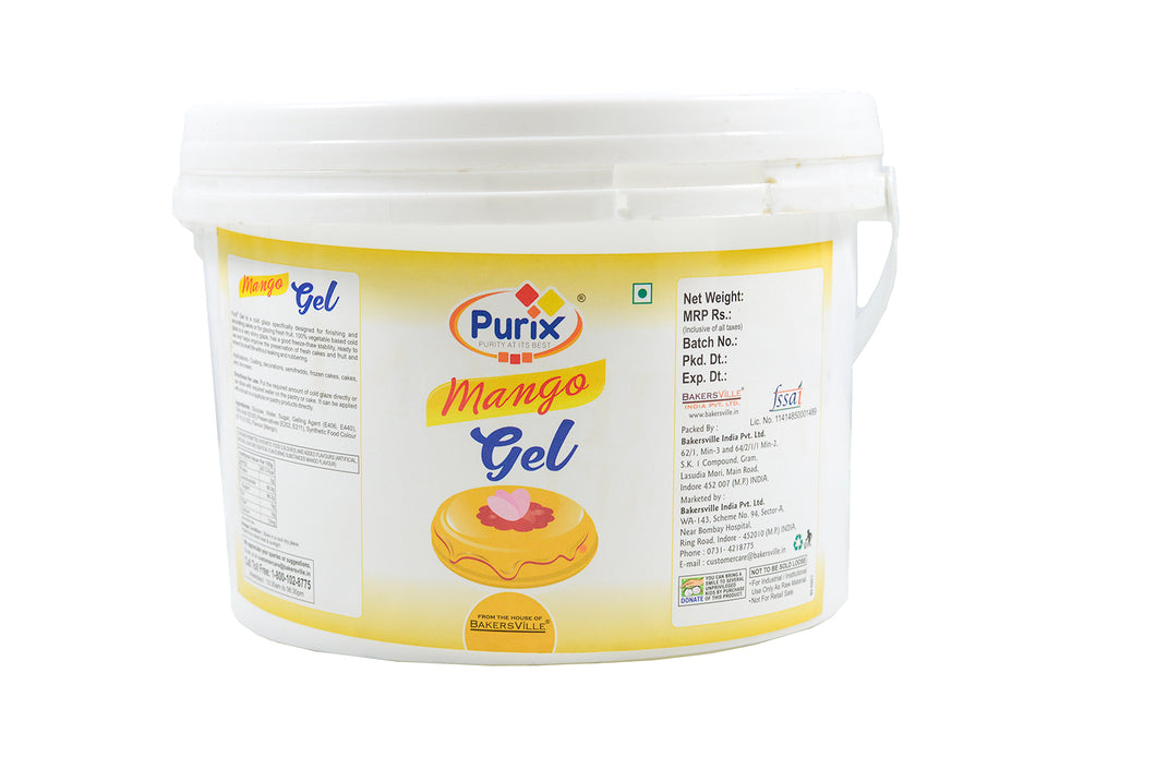 Purix Mango Gel Cold Glaze, 2.5 Kg (Ready to Use)