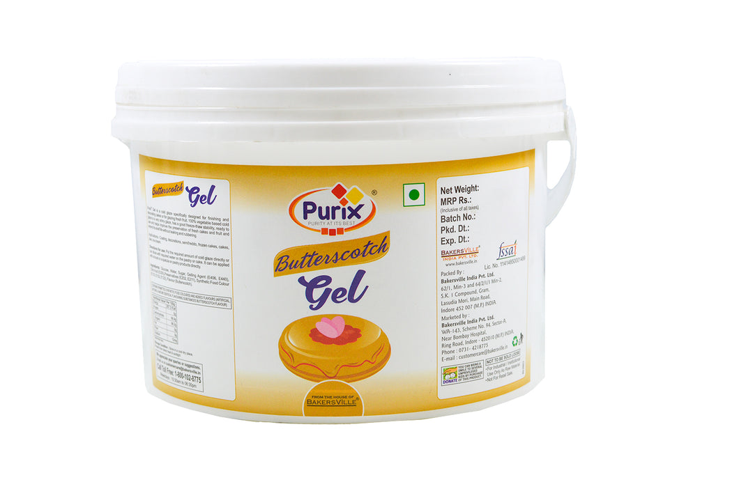 Purix Butterscotch Gel Cold Glaze, 2.5 Kg (Ready To Use)