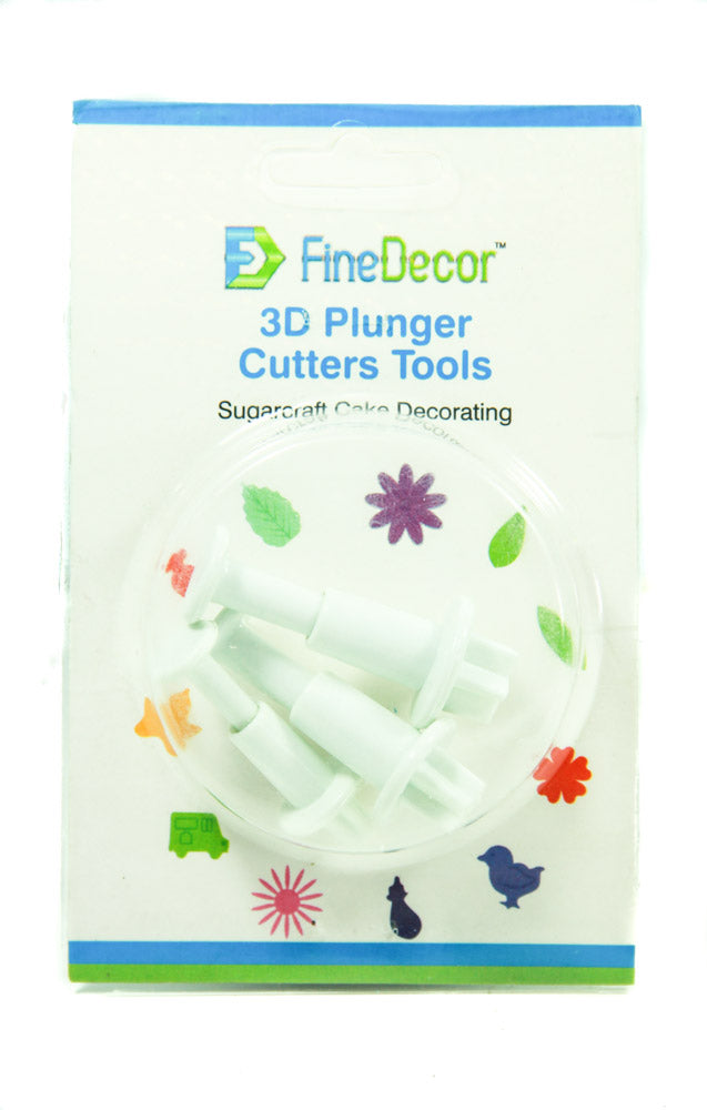 Finedecor Flower Blossom Shape Plunger Cutter Tools 4 Pcs - FD 2435
