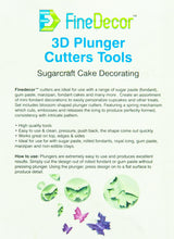 Load image into Gallery viewer, Finedecor Flower Blossom Shape Plunger Cutter Tools 4 Pcs - FD 2435
