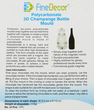 Load image into Gallery viewer, Finedecor 3D Polycarbonate Chocolate Mould - Champagne Bottle - (FD2543)
