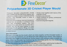 Load image into Gallery viewer, Finedecor 3D Polycarbonate Chocolate Mould - Cricket Player - (FD2537)
