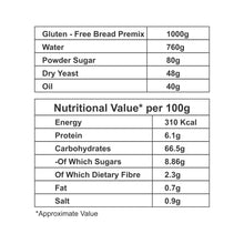 Load image into Gallery viewer, Purix Gluten Free Bread Mix / Rich Dietary Fiber & Low Fat Bread Flour, 1 kg