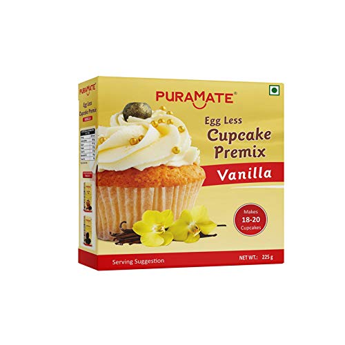 Puramate Egg Less Cup Cake Premix Vanilla, 225g