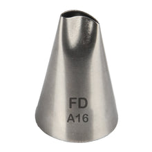 Load image into Gallery viewer, FineDecor Piping Tip, Stainless Steel Icing Piping Nozzle Tip, Cake Decorating Tools Cream Puff Decor Pastry Icing Piping Tool for Baker, 1psc (A16)