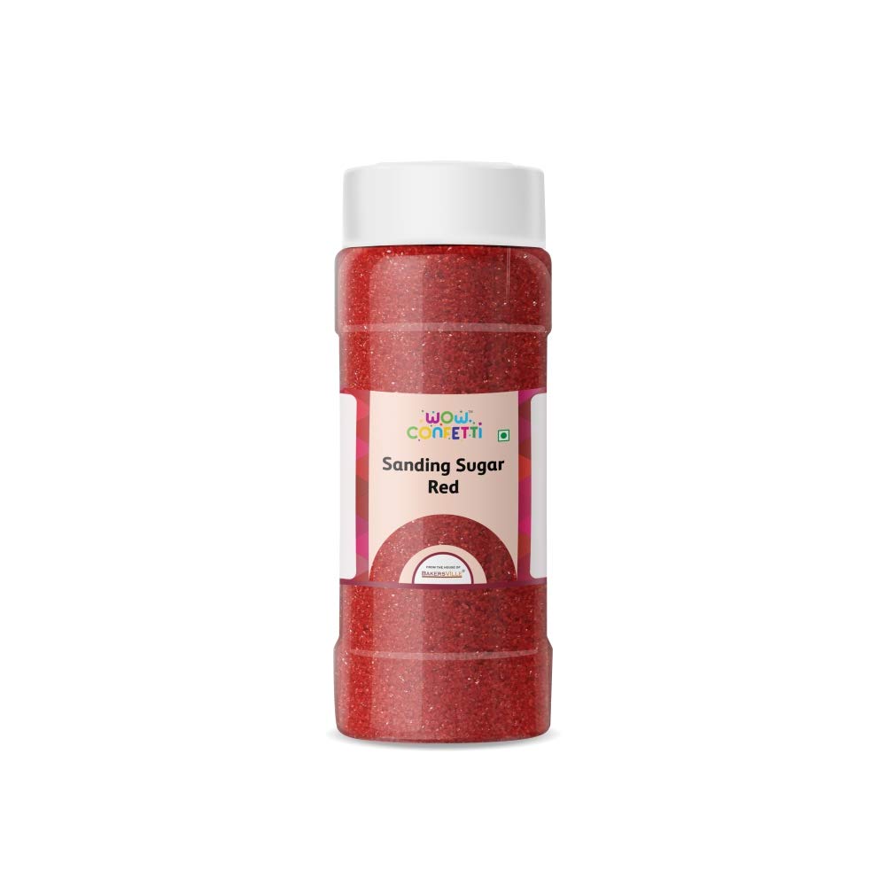 Wow Confetti Sanding Sugar (RED), 150g