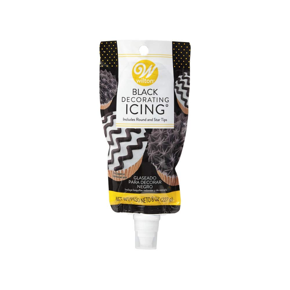Wilton Icing Pouch with Tips, Black, 227 g