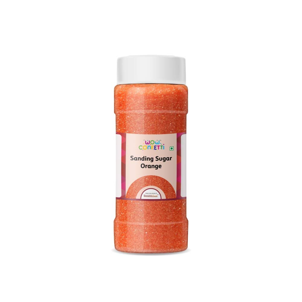 Wow Confetti Sanding Sugar (Orange), 150g