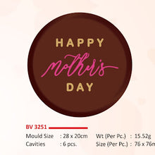 Load image into Gallery viewer, Foodecor Mother's Day Decorative Transfer Mould Round Shape, (Pack of 2) - BV 3251