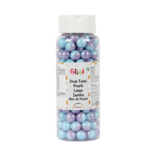 Load image into Gallery viewer, Glint Dual Tone Pearl Balls for Cake Decoration ( 10mm ) ( Blue & Purple ), 150g | Dual Colour Cake Sprinkle For Cake Decoration | 150g
