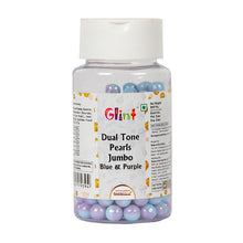 Load image into Gallery viewer, Glint Dual Tone Pearl Balls for Cake Decoration ( 7mm ) ( Blue & Purple ), 75g | Dual Colour Cake Sprinkle For Cake Decoration | 75g