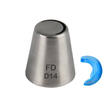 Load image into Gallery viewer, FineDecor Russian Piping Tip, Cake Decoration Nozzle Cream Icing Nozzle Tip Stainless Steel Nozzle Cream Puff Decor Pastry Icing Tool, 1psc (D14)