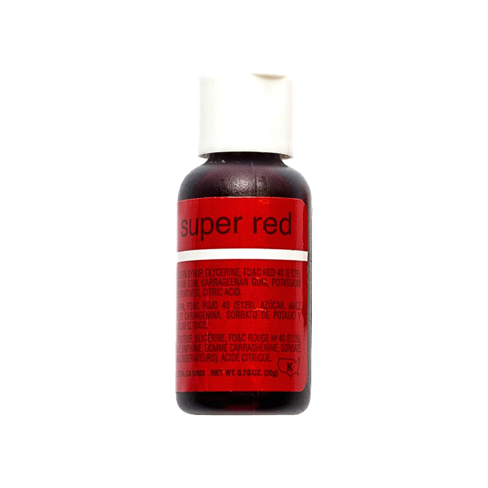 Chefmaster Edible Liqua- Gel Colour, Super Red, 20 ml