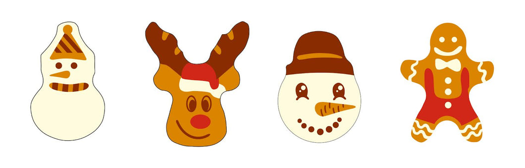 Foodecor Christmas Theme Decorative Transfer Mould (Pack of 2)- BV 3331