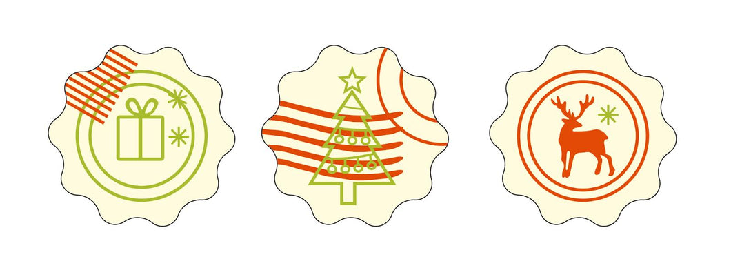 Foodecor Christmas Theme Decorative Transfer Mould (Pack of 2)- BV 3332