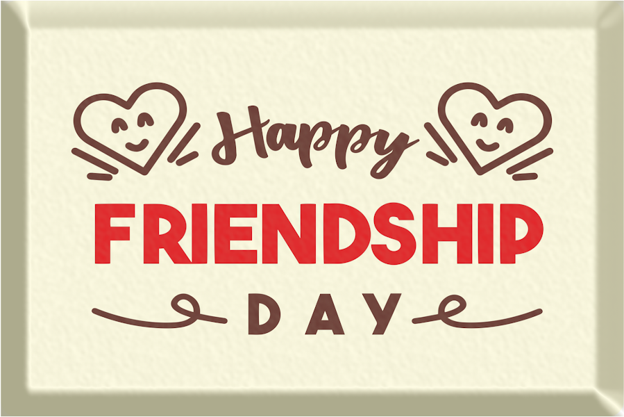 Foodecor Happy Friendship Day Decorative Transfer Mould (Pack of 2) - BV 3248