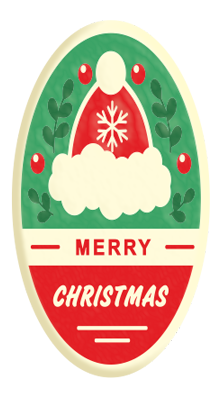 Foodecor Merry Christmas Decorative Transfer Mould(Pack of 2)- BV 3338