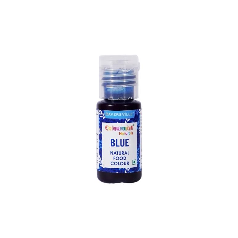 Colourmist Natural Edible Food Colour, (Blue), 20g | Natural Food Colour For Cream / Icing / Cake / Frosting / Dessert/ Milkshake / Baking |