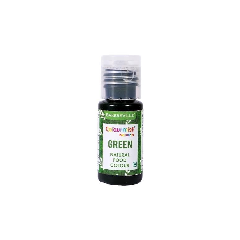 Colourmist Natural Edible Food Colour, (Green), 20g | Natural Food Colour For Cream / Icing / Cake / Frosting / Dessert/ Milkshake / Baking |
