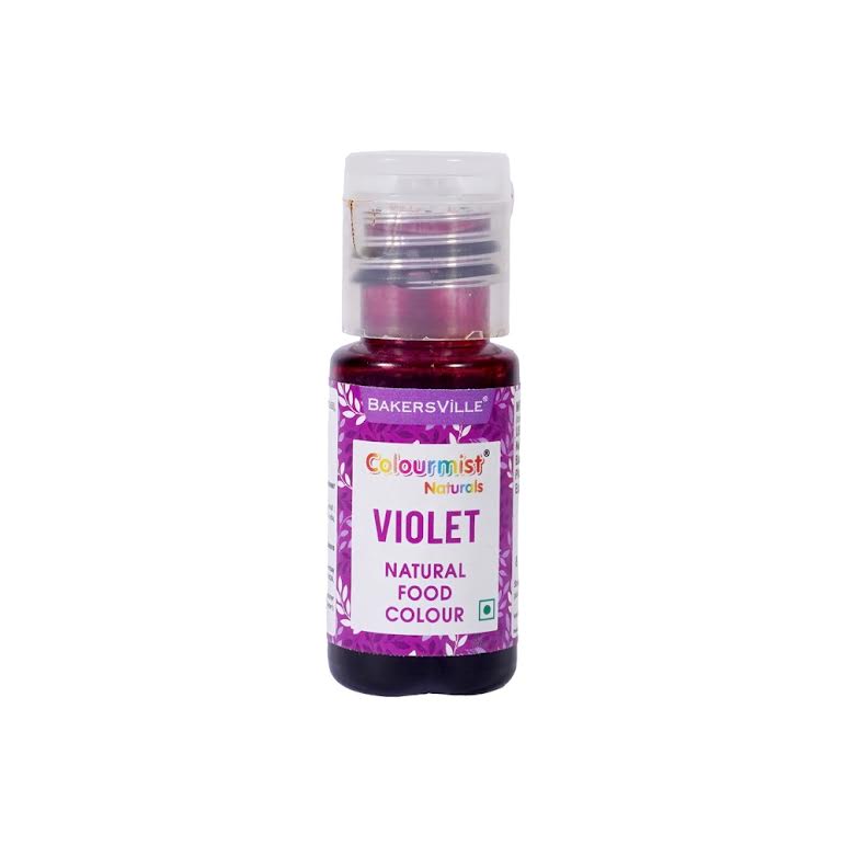 Colourmist Natural Edible Food Colour, (Violet), 20g | Natural Food Colour For Cream / Icing / Cake / Frosting / Dessert/ Milkshake / Baking |