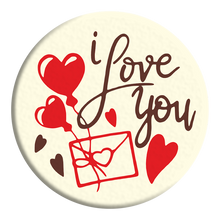 Load image into Gallery viewer, Foodecor I Love You Theme With Heart Decorative Transfer Mould (Pack of 2)- BV 3356
