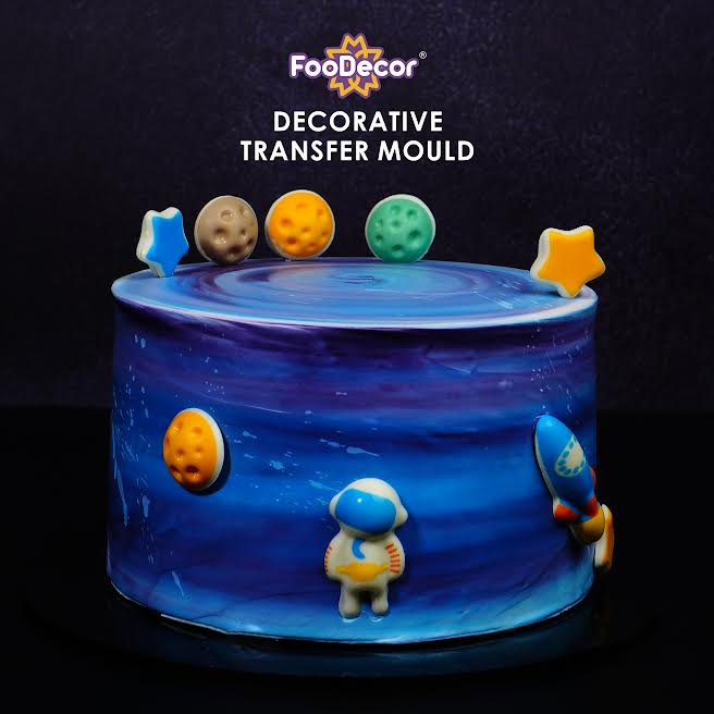 Foodecor Astronaut Space Themed Decorative Transfer Mould (Pack of 2) - BV 3242