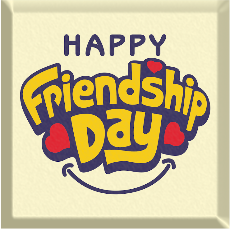 Foodecor Happy Friendship Day Decorative Transfer Mould (Pack of 2) - BV 3247