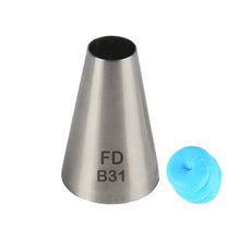 Load image into Gallery viewer, FineDecor Large Piping Tip, Stainless Steel Icing Piping Nozzle Tip, Cake Decorating Tools Cream Puff Decor Pastry Icing Tool for Baker, 1psc (B31)
