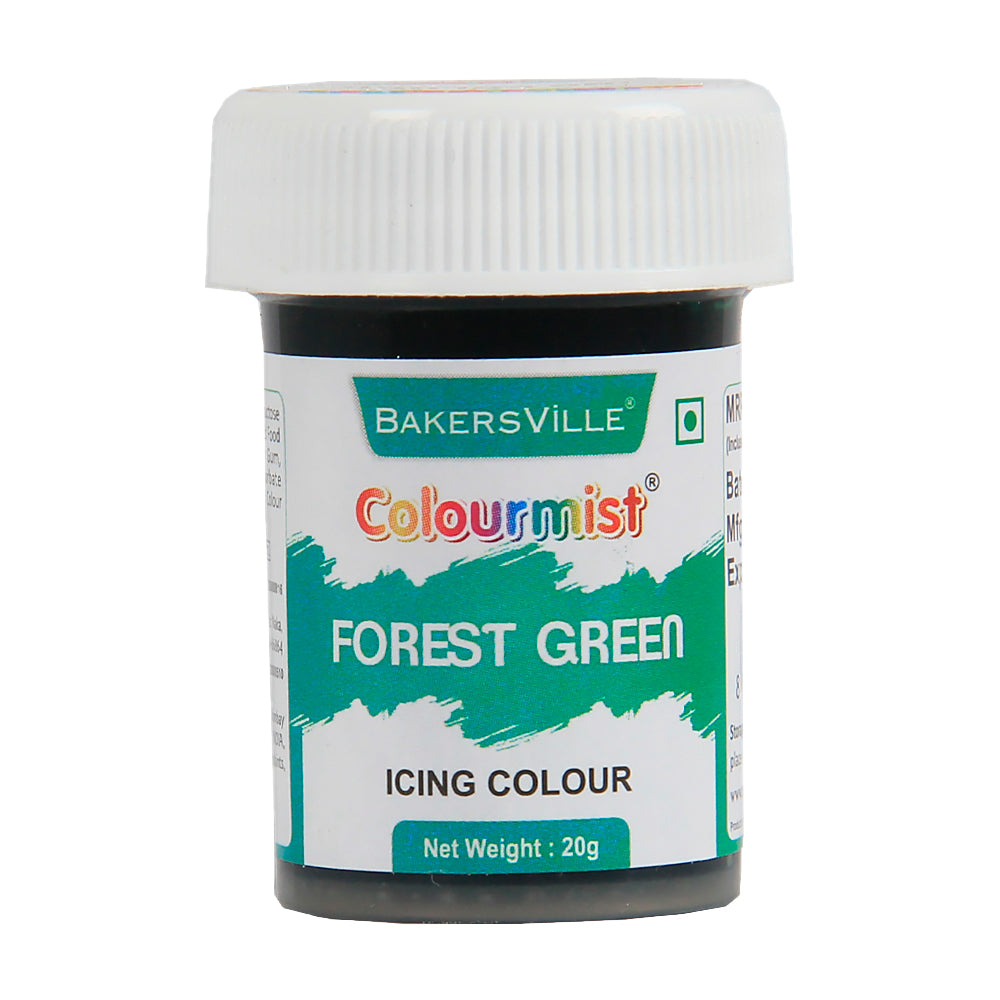 Colourmist Edible Icing Color ( Forest Green ), 20g | Food Colour For Cake Batter, Icing, Buttercream Frosting, Royal Icing | 20g