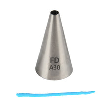 Load image into Gallery viewer, FineDecor Piping Tip, Stainless Steel Icing Piping Nozzle Tip, Cake Decorating Tools Cream Puff Decor Pastry Icing Piping Tool for Baker, 1psc (A30)
