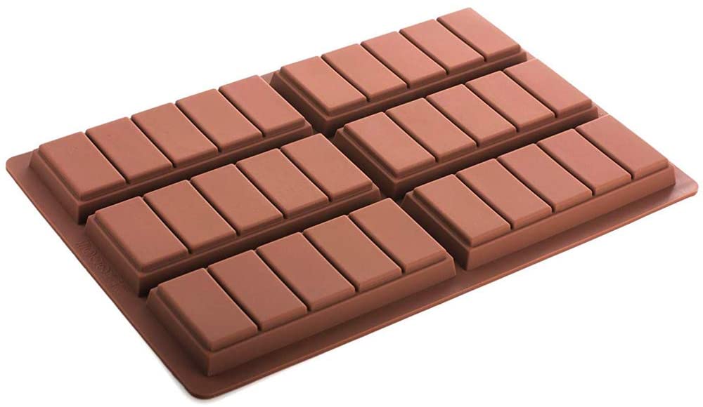 FineDecor Silicone Mould Chocolate Bar Sweet Moulds Candy Mould Jelly Mould Rectangle Baking Silicon Bakeware Mold Shape (6 Cell 5 Section) - FD 3434