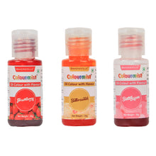 Load image into Gallery viewer, Colourmist Oil Colour With Flavour, Pack Of 3 (STRAWBERRY, BUTTERSCOTCH, BUBBLEGUM), 30g Each | Chocolate Oil Assorted Flavour with Natural Colour

