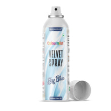 Load image into Gallery viewer, Colourmist Velvet Spray ( Sky Blue ), 100ml | Premium Cocoa Velvet Butter Spray Color for Frozen Dessets &amp; Cakes | ( Sky Blue ) | 100ml
