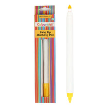 Load image into Gallery viewer, Colourmist Twin Tip Marking Pen (Yellow) |Double Side Food Decorating Pens with Fine &amp; Thick Tip for cakes, Cookies, Easter Eggs, Frosting, Macaron
