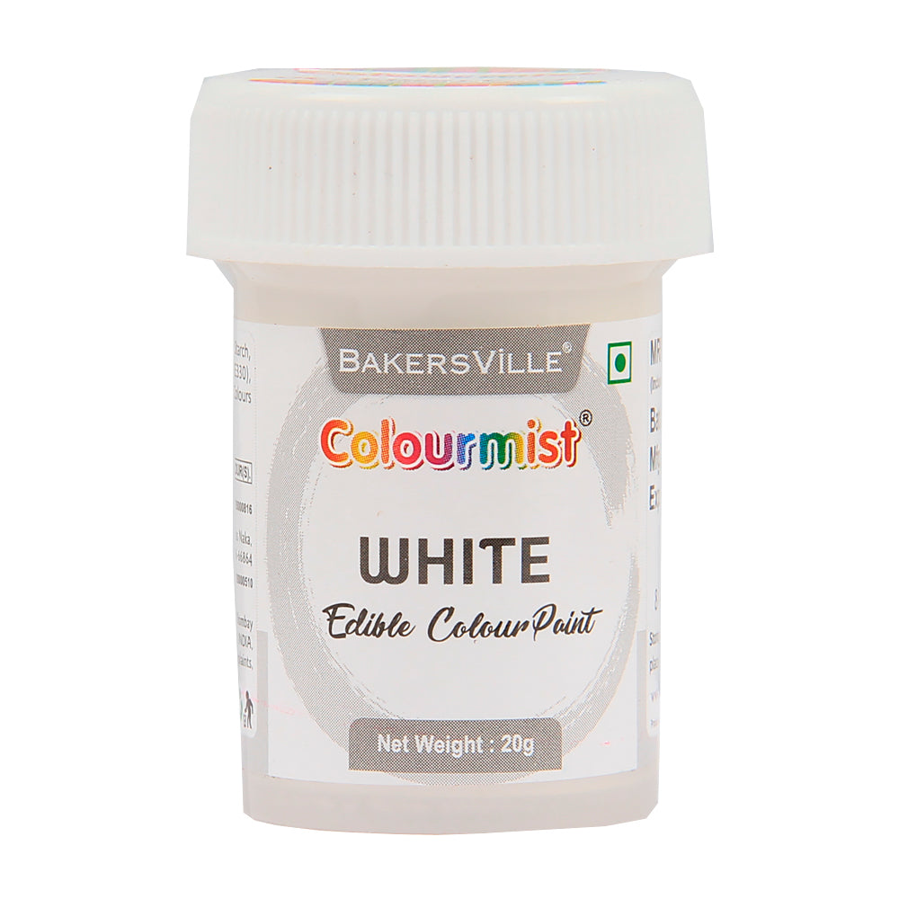Colourmist Edible Colour Paint ( White ), 20g | Food Paint Colour For Cake / Icing / Fondant / Craft | 20g