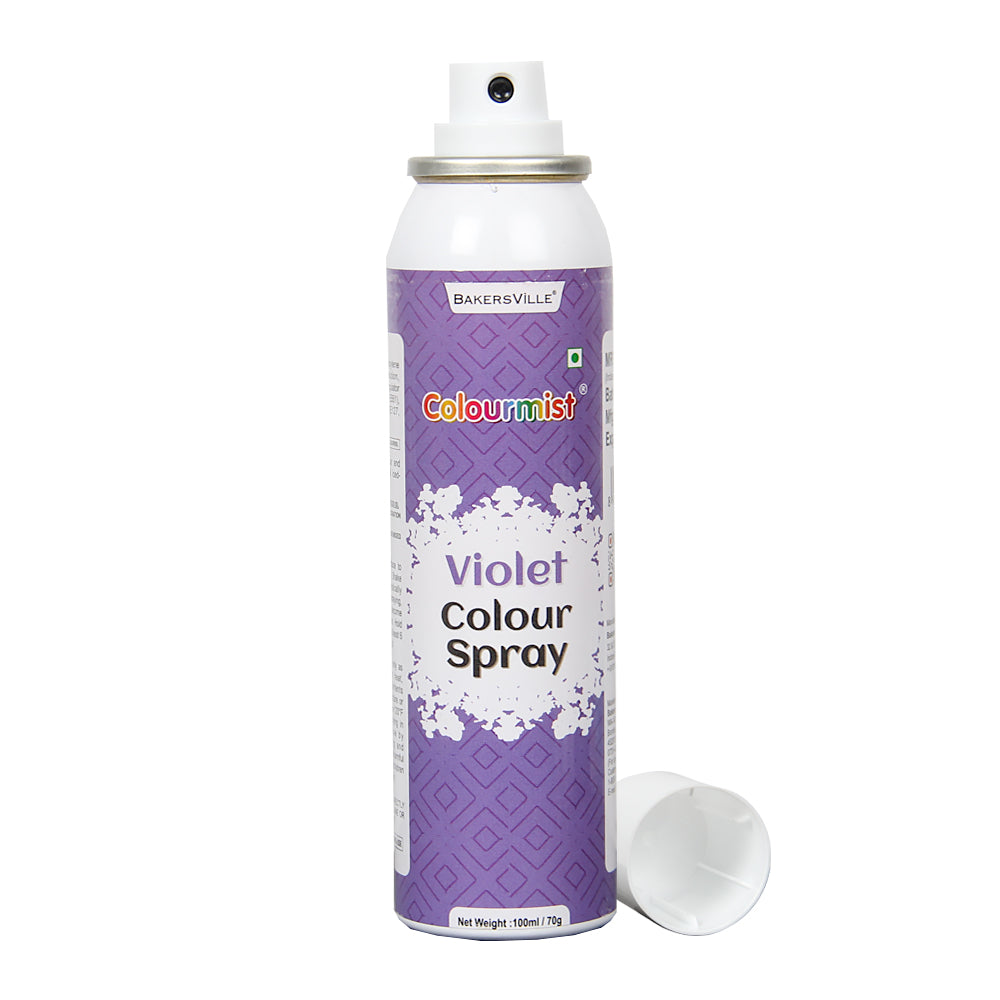 Colourmist Premium Colour Spray (Violet), 100ml | Cake Decorating Spray Colour for Cakes, Cookies, Cupcakes Or Any Consumable For A Dazzling Effect